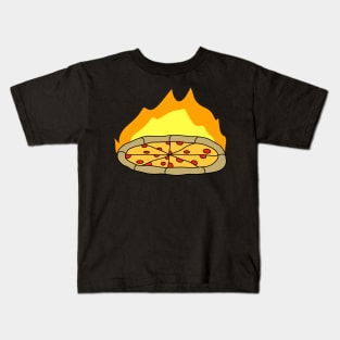 Fire Pizza Pie Kids T-Shirt